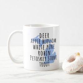 Caneca de Café Símbolos do Estado de Michigan Mitt