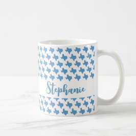 Caneca De Café Símbolos do Texas, Estado do Texas, Azul