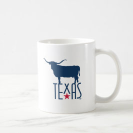 Caneca De Café Símbolos do Texas, Marinha Longhorn