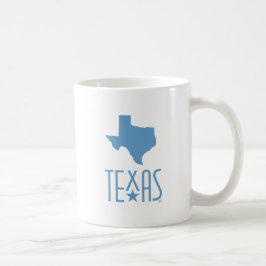 Caneca De Café Símbolos do Texas, Texas, azul