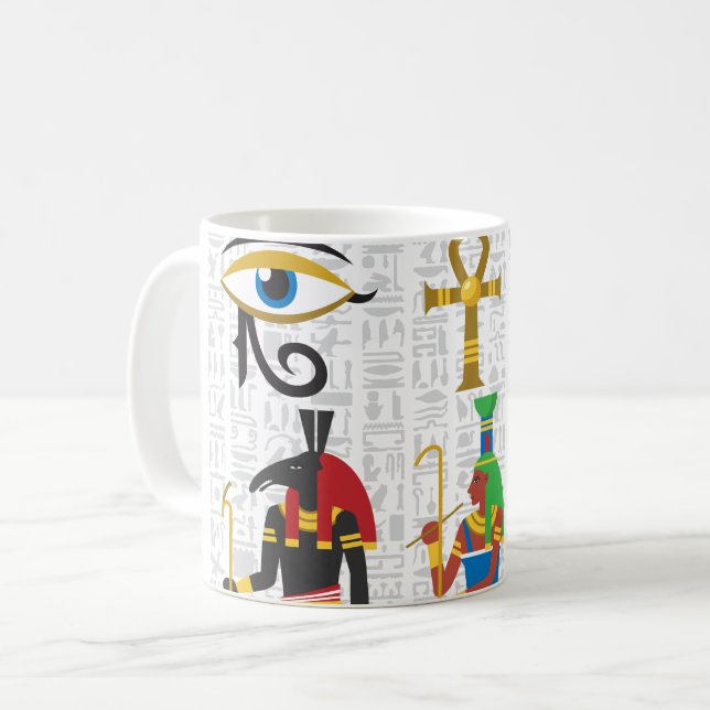 Caneca De Café Símbolos Egípcios Mug (Frente Esquerda)