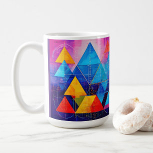 Caneca De Café Símbolos Geométricos Abstrato nº 10