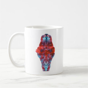 Caneca De Café Simetria Colorida de Pintura de Abstrato por Karee