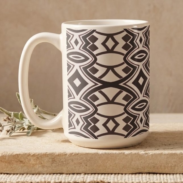 Caneca De Café Simetria de Diamante e Oval Chic (Criador carregado)