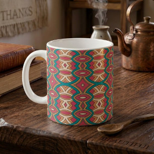 Caneca De Café Simetria de Diamante e Oval Chic