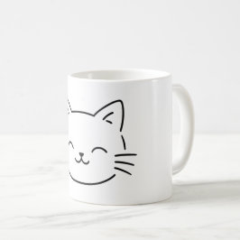 Caneca De Café Simple Aesthetic Kitty Design