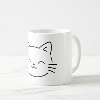 Caneca De Café Simple Aesthetic Kitty Design