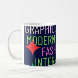 Caneca De Café Simple Contemporary Graphic
