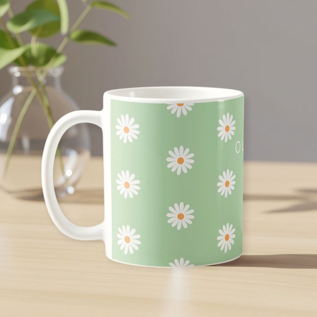 Caneca De Café Simple daisies, Personalized gift, Daisy Lover Gif (Criador carregado)