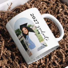 Caneca De Café Simple Elegant Graduate Photo Mug
