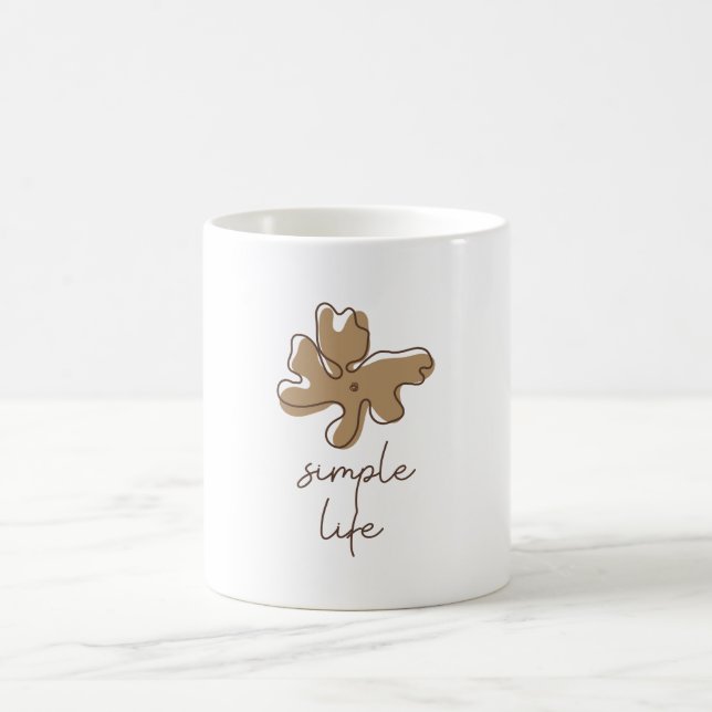 Caneca De Café Simple Life Minimalism (Centro)