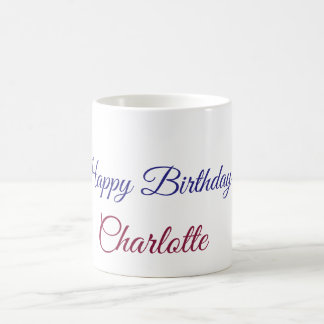 Caneca De Café SIMPLE MINIMAL.CUTIE ADD NAME BABY happy birthday 