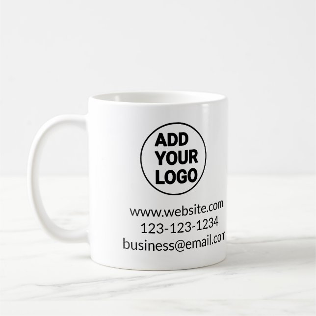 Caneca De Café Simple minimal q r code add logo scan code name we (Esquerda)