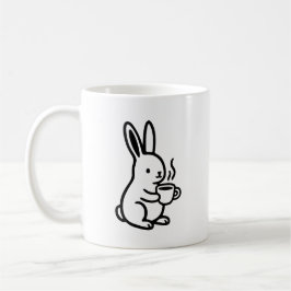 Caneca De Café Simple Sitting Bunny Coffee Art