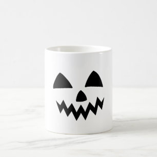 Caneca De Café Simples Abóbora do Halloween encara a festa do fan