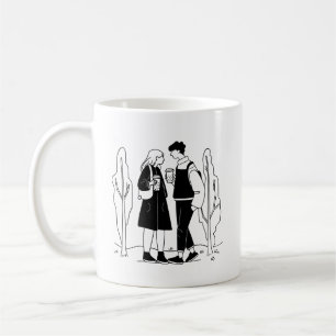 Caneca De Café Simples Amor Simplicidade Casal Café Bonito