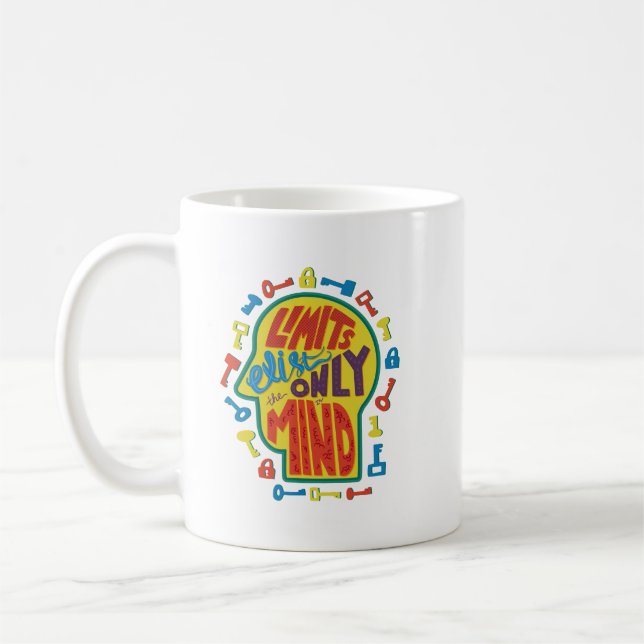 Caneca De Café Simples aspas vibrantes motivacionais Lightbulb li (Esquerda)