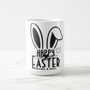 Caneca De Café simples coelhinho de páscoa simples e fofo costume