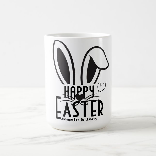 Caneca De Café simples coelhinho de páscoa simples e fofo costume (Centro)