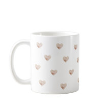 Caneca de Café Simples Coração Rosa