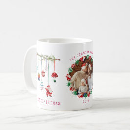 Caneca De Café Simples e Colorida Foto de Natal Feliz