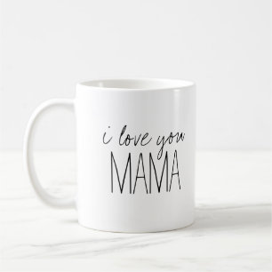 Caneca De Café Simples e Doce Personalizada Eu Te Amo Mamã