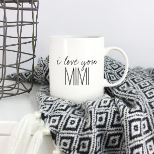 Caneca De Café Simples e doce personalizou eu te amo Mimi