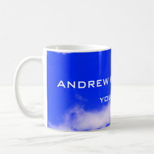 Caneca De Café Simples e Elegante do Céu Azul