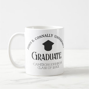 Caneca de café simples e elegante, Formando