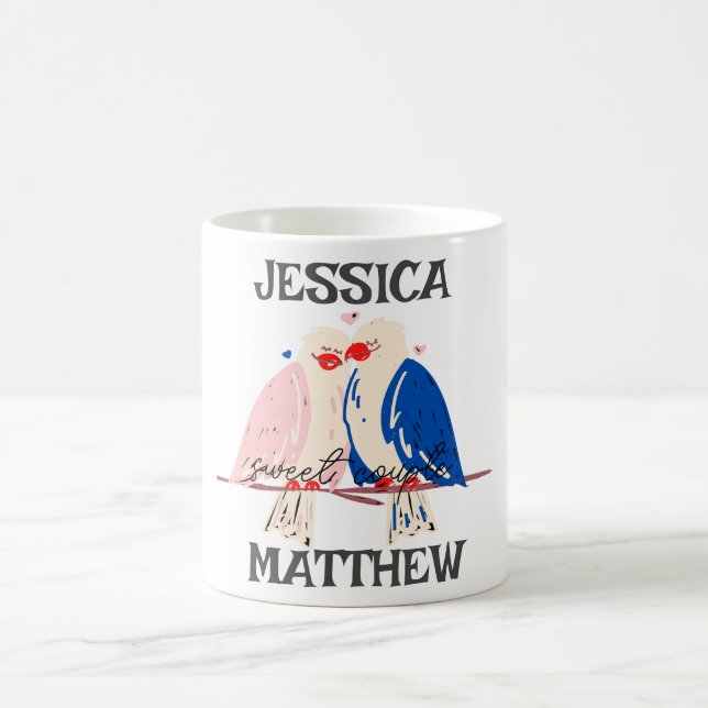Caneca De Café simples e elegante namorados, doce para casal (Centro)