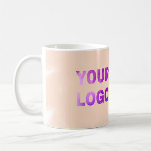 Caneca De Café simples e mínimo adicione seu logotipo/design aqui