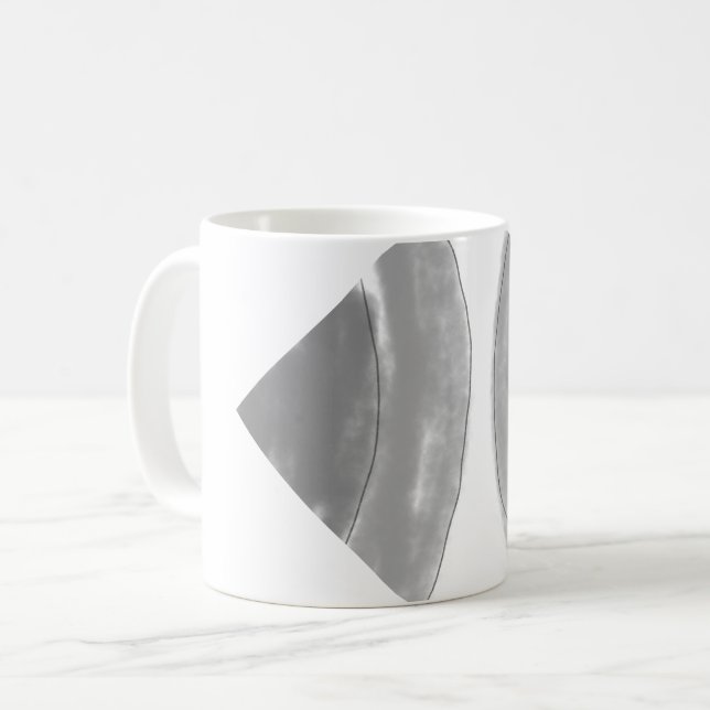 Caneca De Café simples e personalizado BLACK mandala monograma ad (Frente Esquerda)