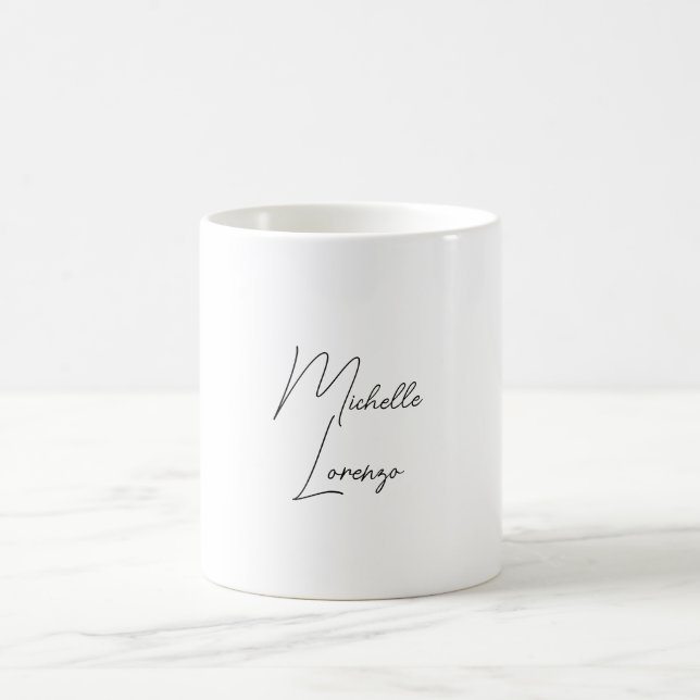 Caneca De Café Simples e profissional preto e branco (Centro)