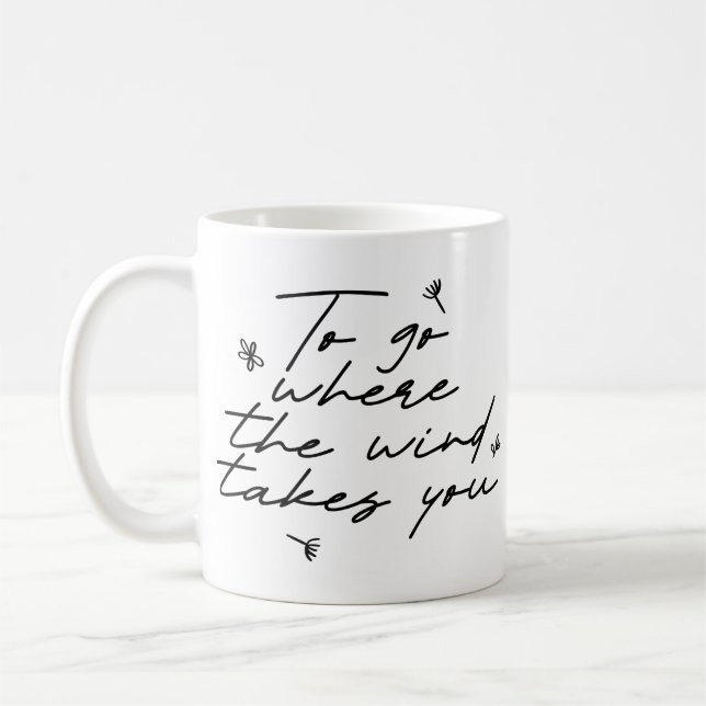 Caneca De Café Simples Elegante Belo Script Manuscrito Limpo (Esquerda)
