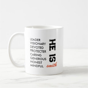 CANECA DE CAFÉ SIMPLES ELEGANTES PERSONALIZADOS MELHOR PAI E MARI