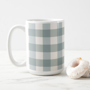 Caneca De Café Simples fazenda do Campo Gingham, Xadrez Verde 