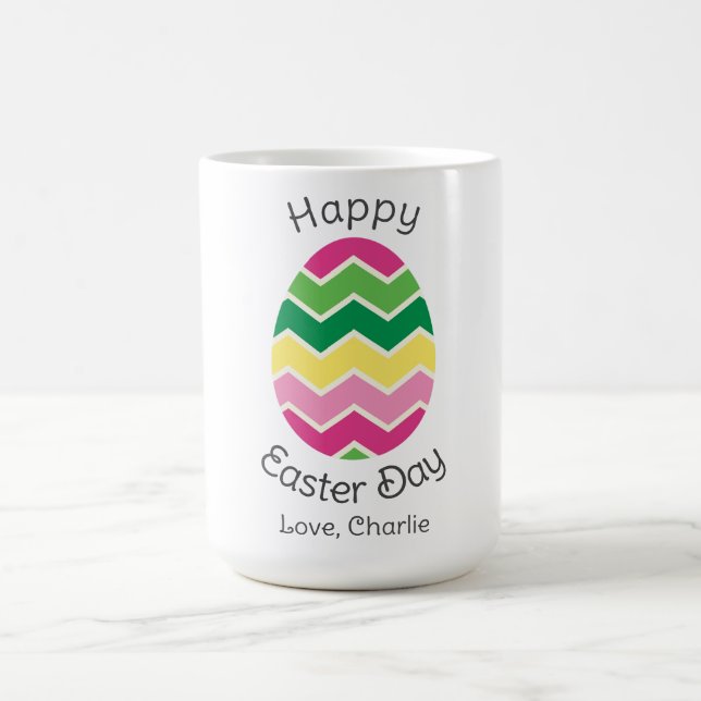 Caneca De Café simples Felz pascoa de Caligrafia Moderna para ami (Centro)