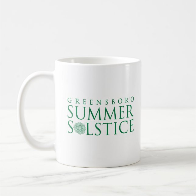 Caneca De Café Simples Lembrança do Solstício de Verão de Greensb (Esquerda)
