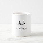 Caneca De Café SIMPLES MINIMAL adicionar seu nome padrinho de cas<br><div class="desc">design</div>