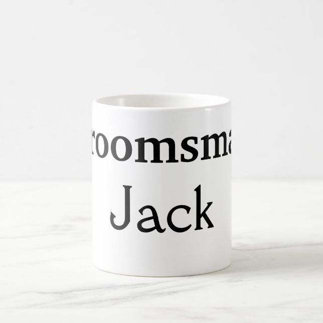 Caneca De Café SIMPLES MINIMAL adicione seu nome custom padrinho  (Centro)