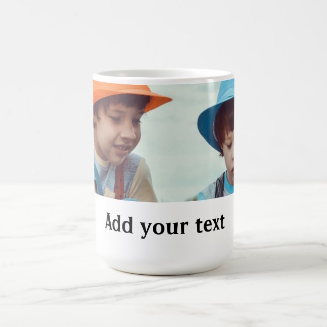 Caneca De Café SIMPLES MINIMAL adicione seu nome de foto, texto n (Centro)