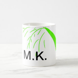 Caneca De Café Simples Minimal árvore de coco monograma Lançar P