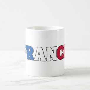 Caneca De Café Simples Moderno Roupa de Bandeira Nacional da Fran