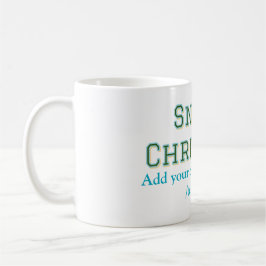 Caneca De Café Simples Natal feliz verde minimalista