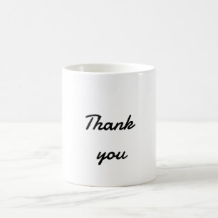 Caneca De Café Simples obrigado elegante seu elegante costume