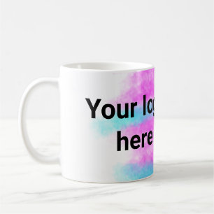 Caneca De Café Simples pi vermelho aquarela adicione seu logotipo