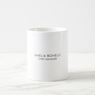 Caneca De Café Simples Planeamento Profissional Minimalista Moder