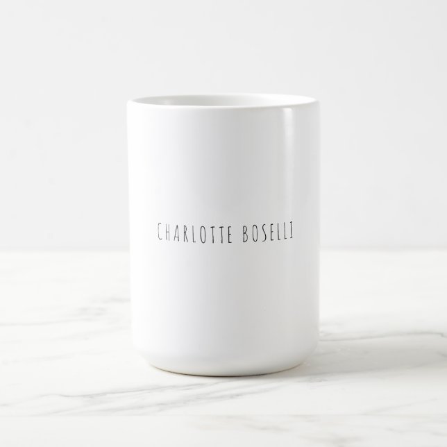 Caneca De Café Simples profissional clássico elegante minimalista (Centro)