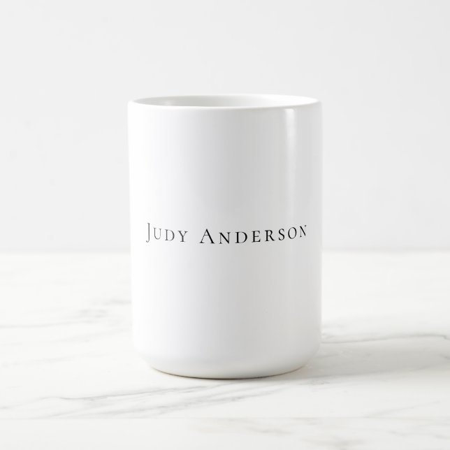 Caneca De Café Simples profissional Moderno Elegante Seu Nome (Centro)