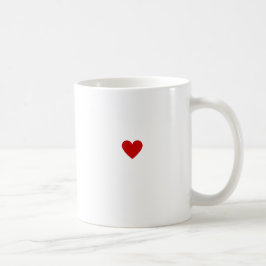 Caneca De Café Simples Red Heart Love Clássico Moderno Mínimo Chi